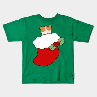 Red Stocking Hamster Kids T-Shirt